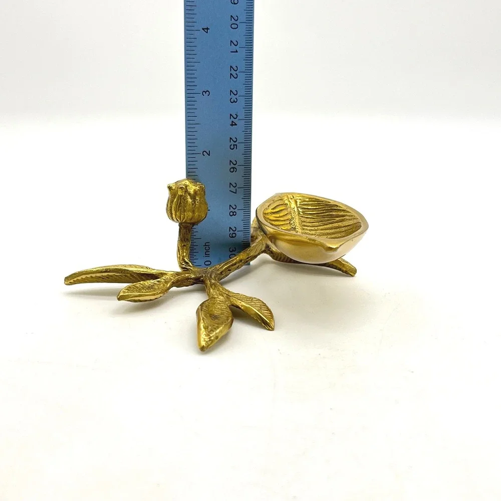 Brass Botanical Leaf Trinket Dish Catch All Tray Small Decorative Dish‎